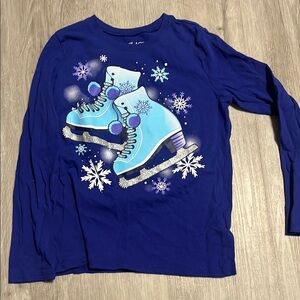 Place Blue Ice Skating Kids Shirt